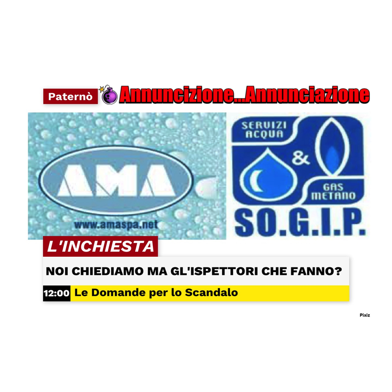 AMA SpA PATERNÒ, NOI CHIEDIAMO, MA GL’ISPETTORI CHE FANNO? – QTSICILIA